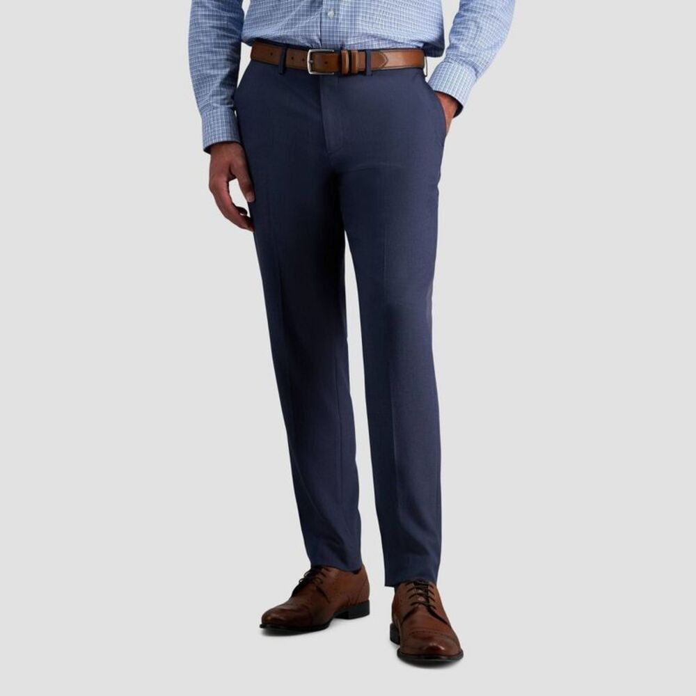 Haggar H26 Men's Stretch Slim Fit Pants - Blue 36x32